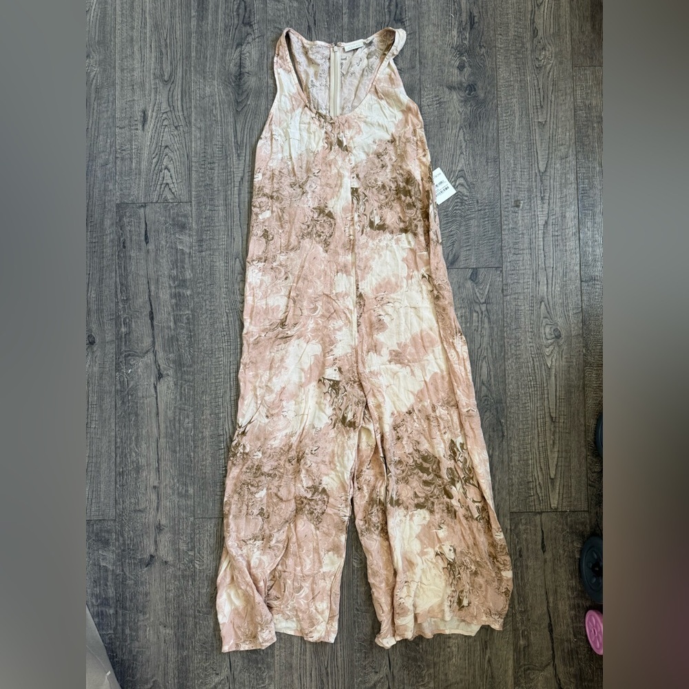Nordstrom Pink and Brown Tie-Dye Jumpsuit